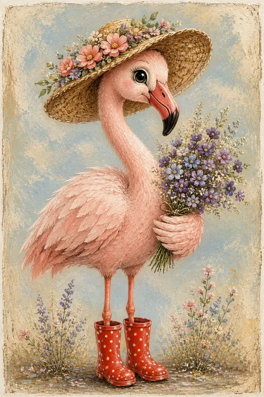Whimsical Floral Storybook Animals