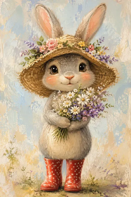 Whimsical Floral Storybook Animals