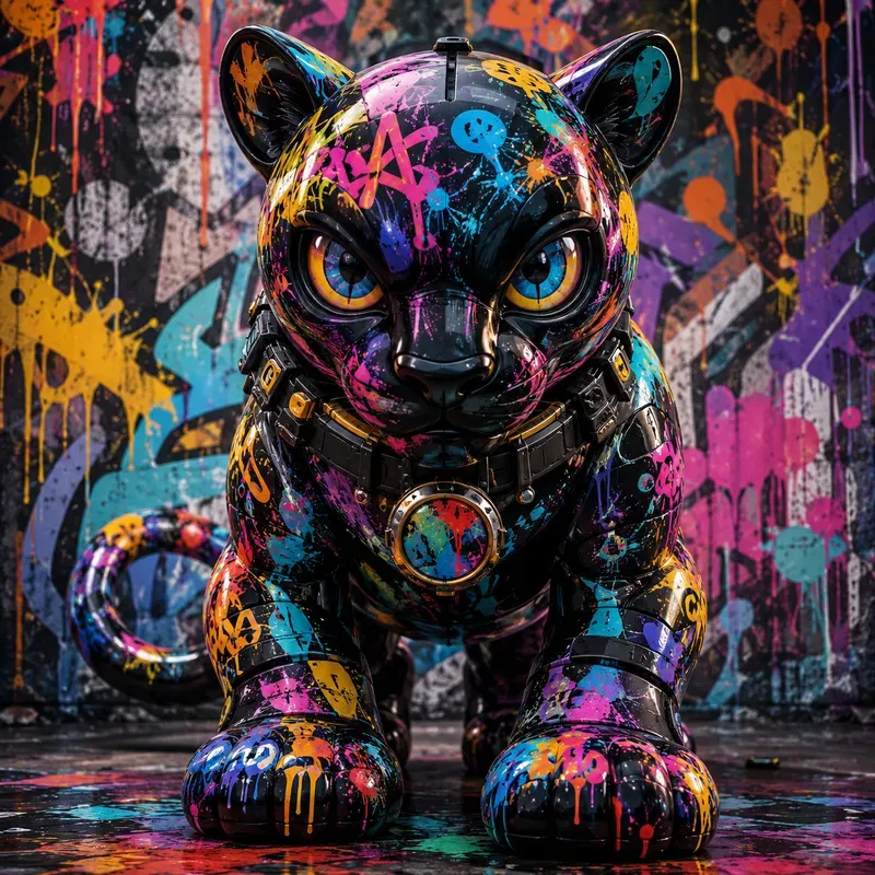 Urban Graffiti Pop Creature Masterpieces
