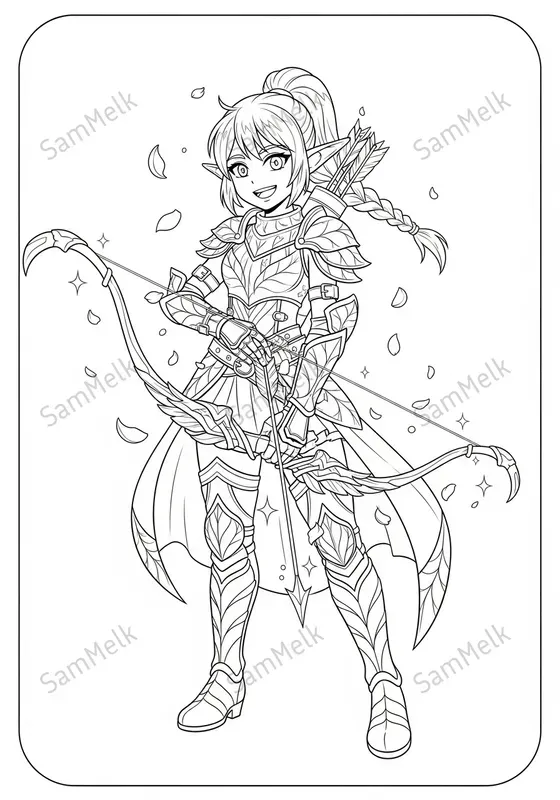 Anime Fantasy Coloring Pages