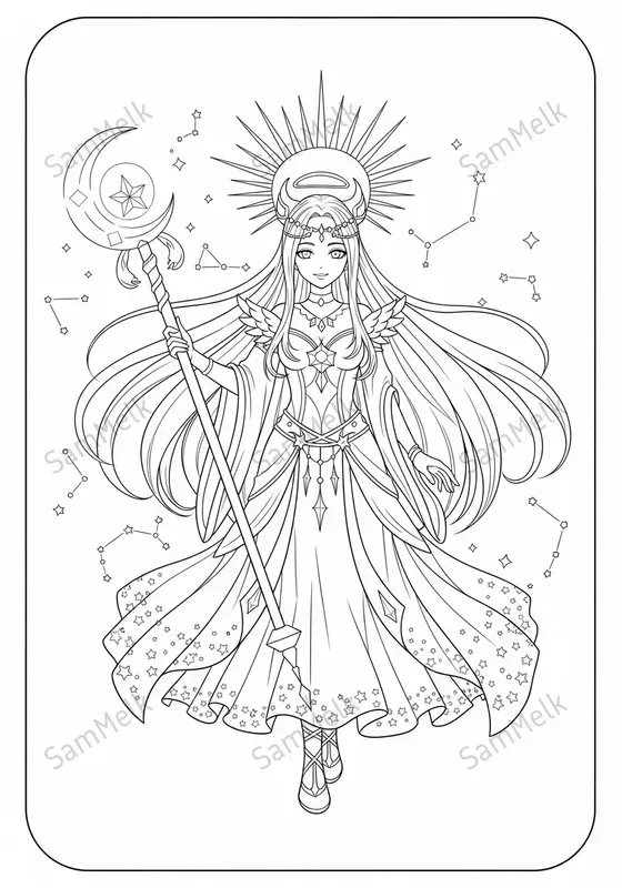 Anime Fantasy Coloring Pages