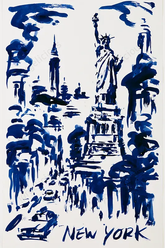 Blue Ink Travel Posters