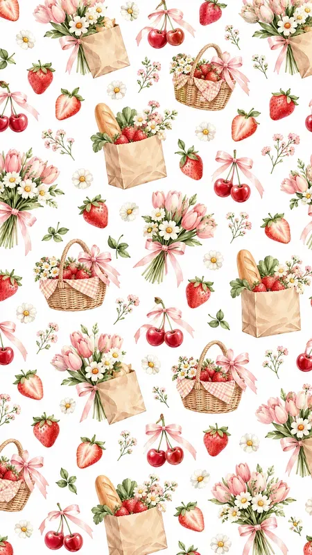 California Slow Life Seamless Patterns