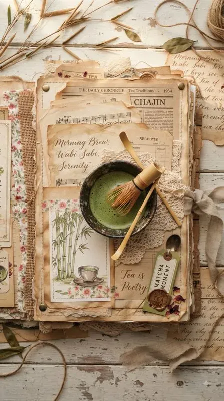 Tea Time Junk Journal Pages