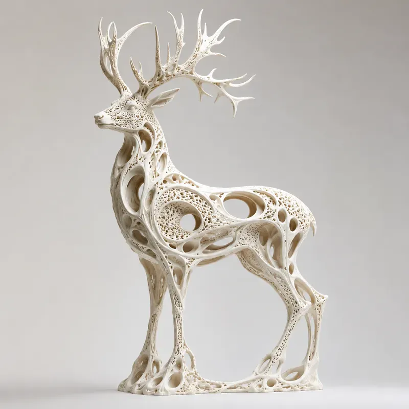 Organic Lattice Sculpture Art
