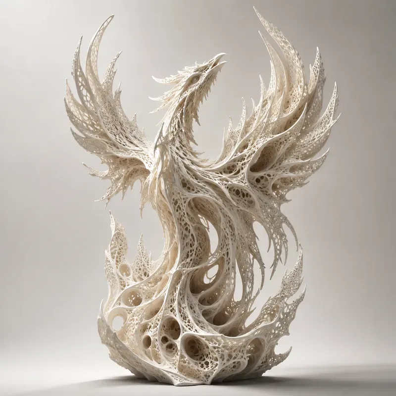 Organic Lattice Sculpture Art