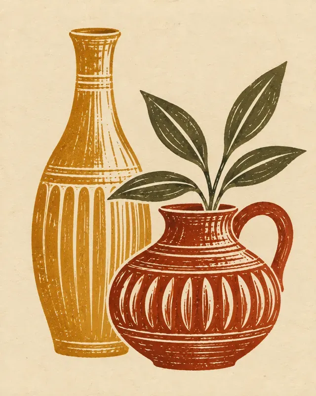 Midcentury Block Print Gallery Sets