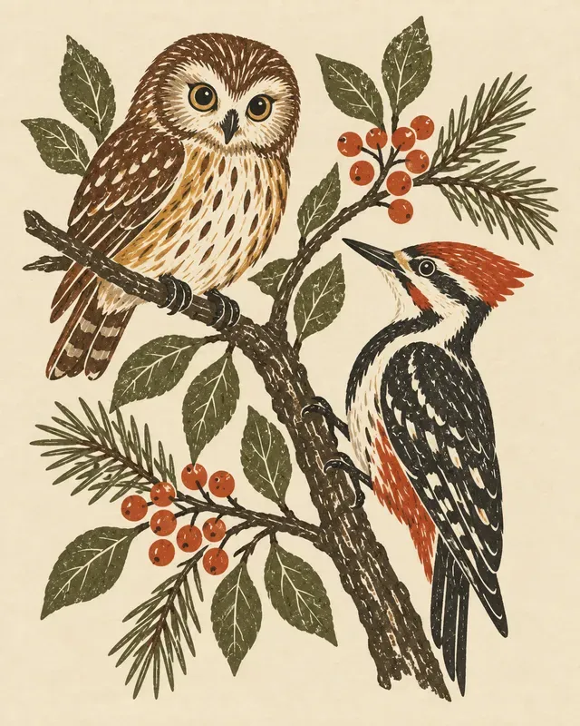 Midcentury Block Print Gallery Sets
