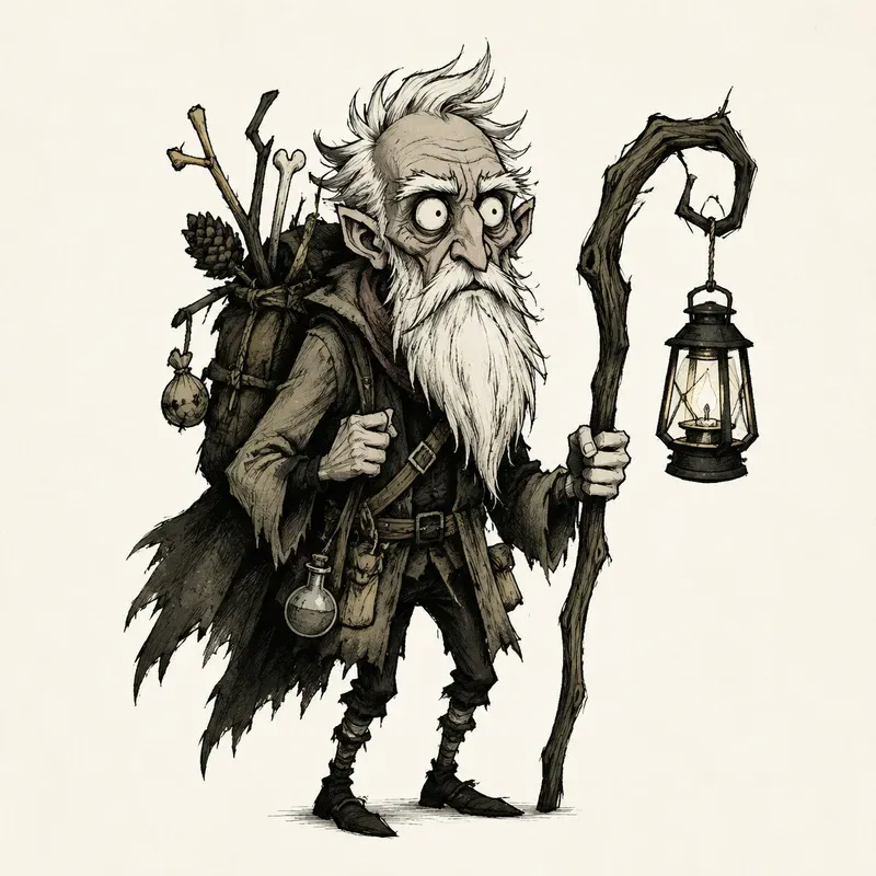 Gothic Survival Game Sketch Art Style