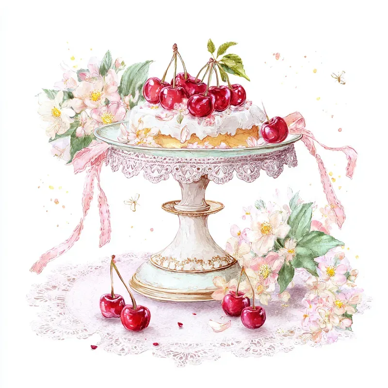 Coquette Picnic Watercolor Clipart