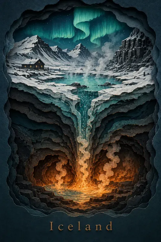 Layered Papercut World Diorama Art