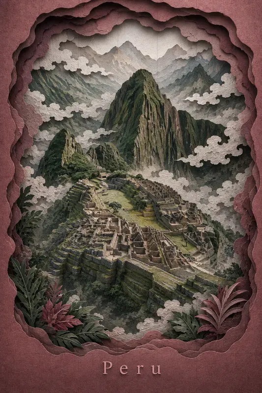 Layered Papercut World Diorama Art