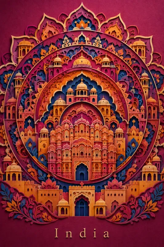 Layered Papercut World Diorama Art
