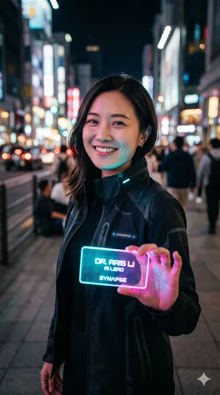 Cyberaesthetic Neon Business Cards