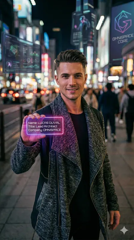 Cyberaesthetic Neon Business Cards