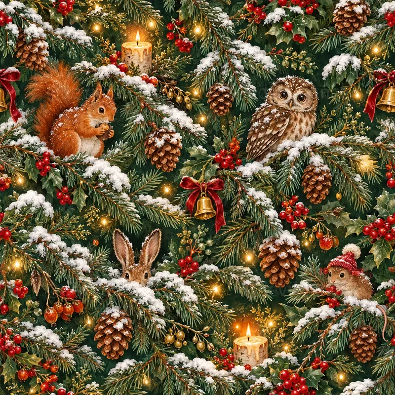 Hidden Creatures Christmas Patterns