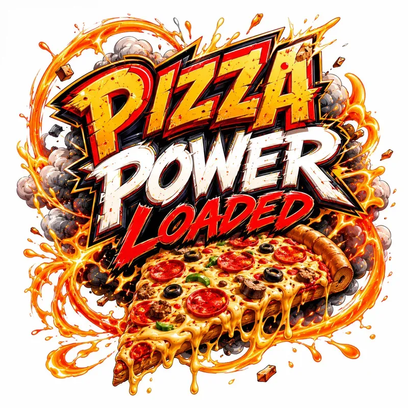 Comic Food Energy Typography