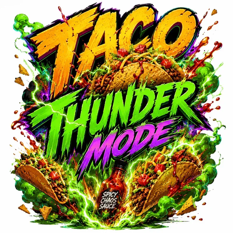 Comic Food Energy Typography