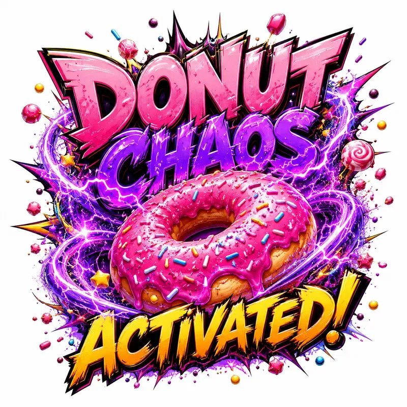 Comic Food Energy Typography