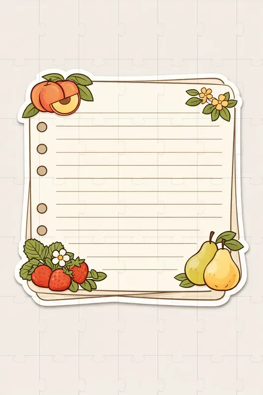 Notebook Page Sticker Designs