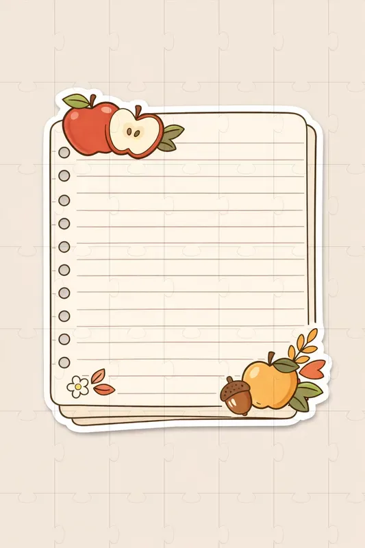 Notebook Page Sticker Designs