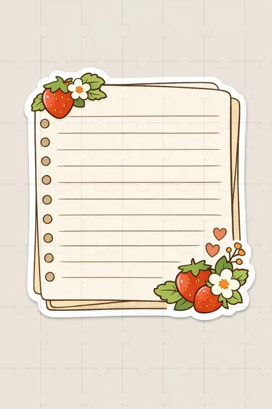 Notebook Page Sticker Designs