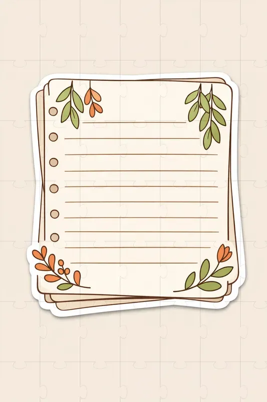 Notebook Page Sticker Designs