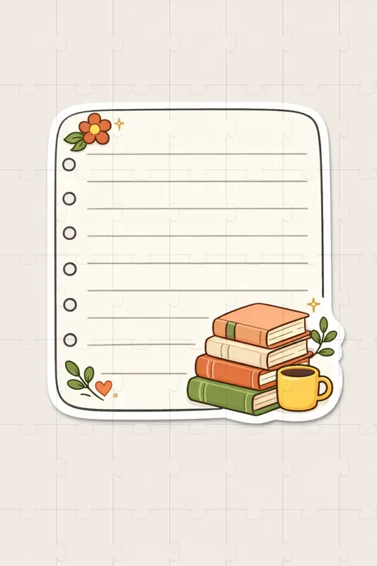 Notebook Page Sticker Designs