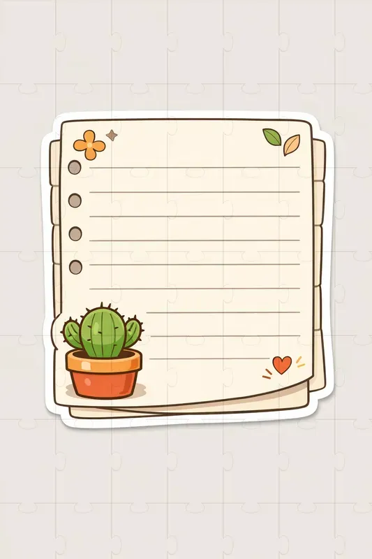 Notebook Page Sticker Designs
