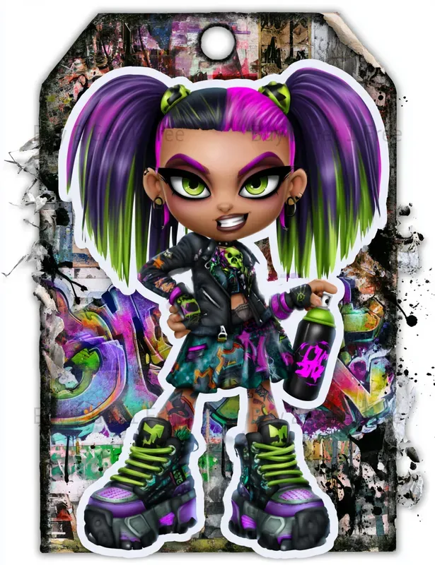 Graffiti Girl Product Tags