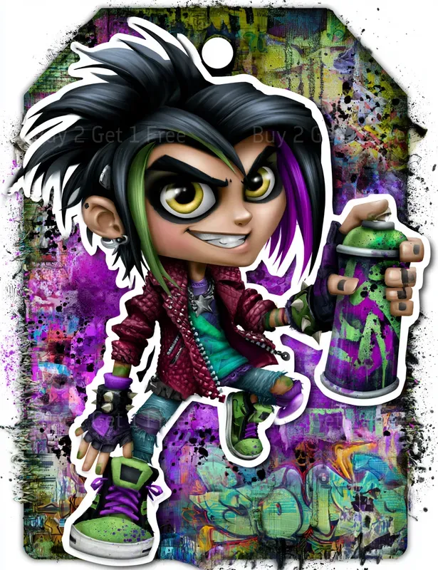 Graffiti Girl Product Tags