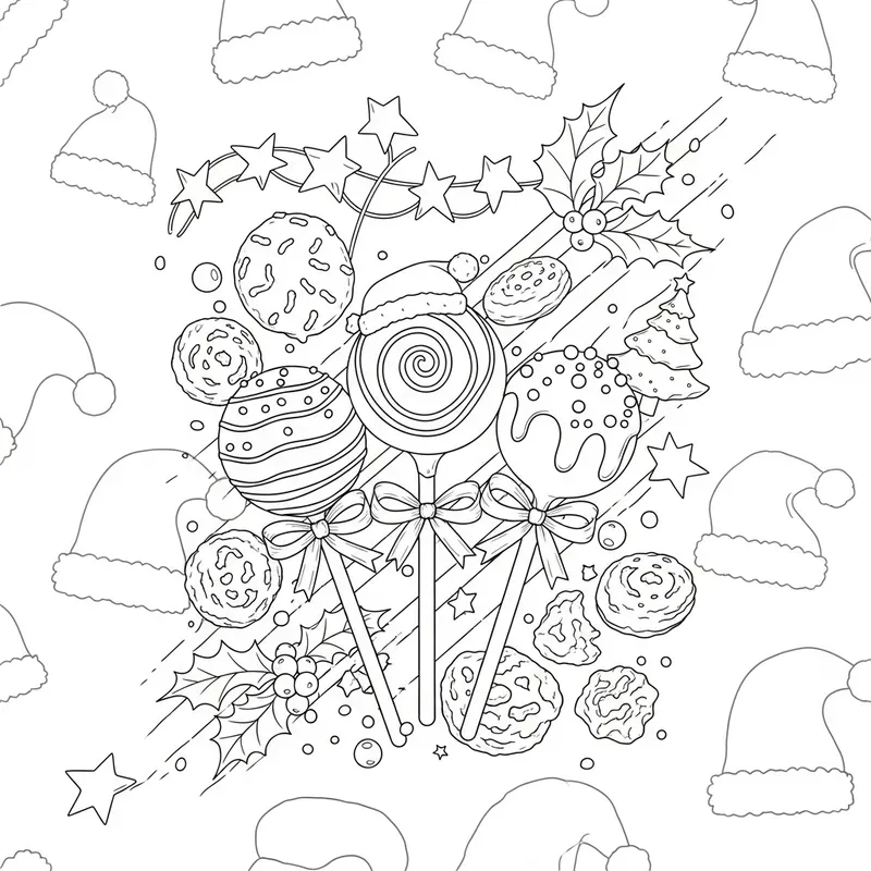 Christmas Treats Coloring Art