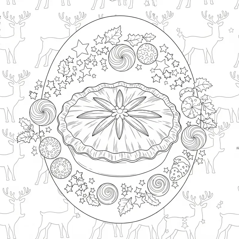 Christmas Treats Coloring Art