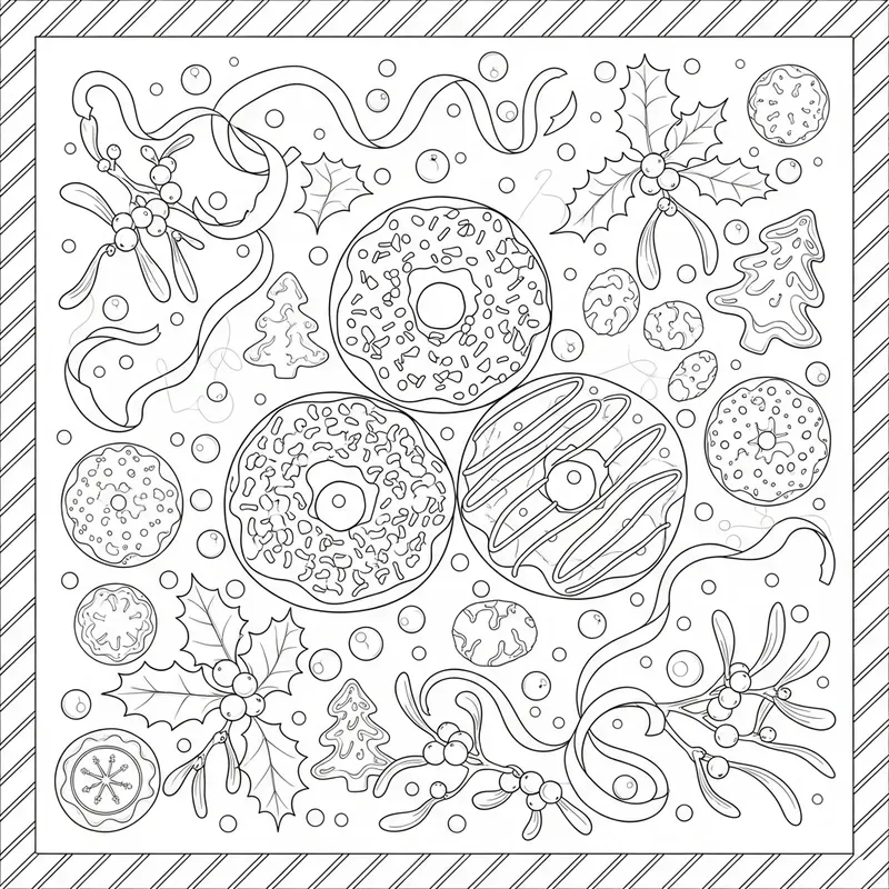 Christmas Treats Coloring Art