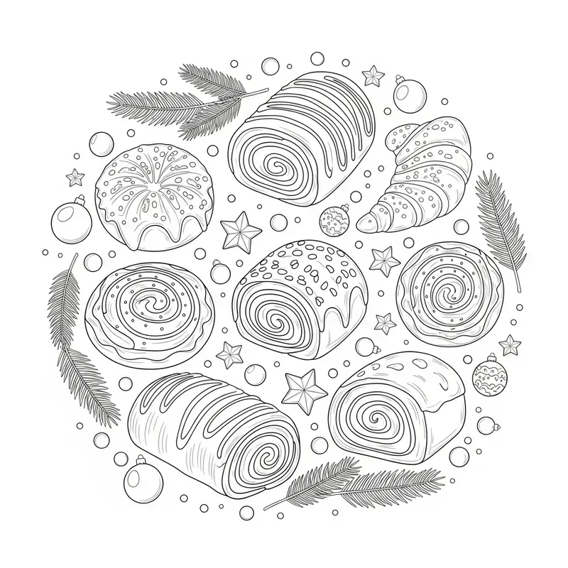 Christmas Treats Coloring Art