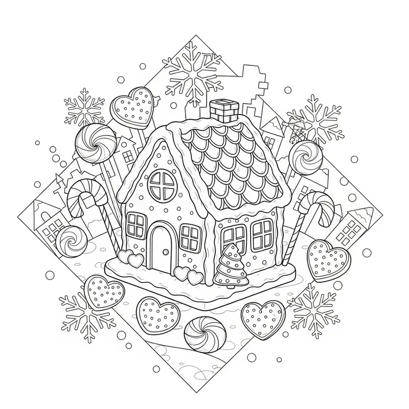 Christmas Treats Coloring Art