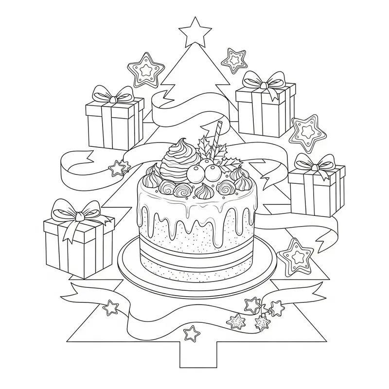 Christmas Treats Coloring Art