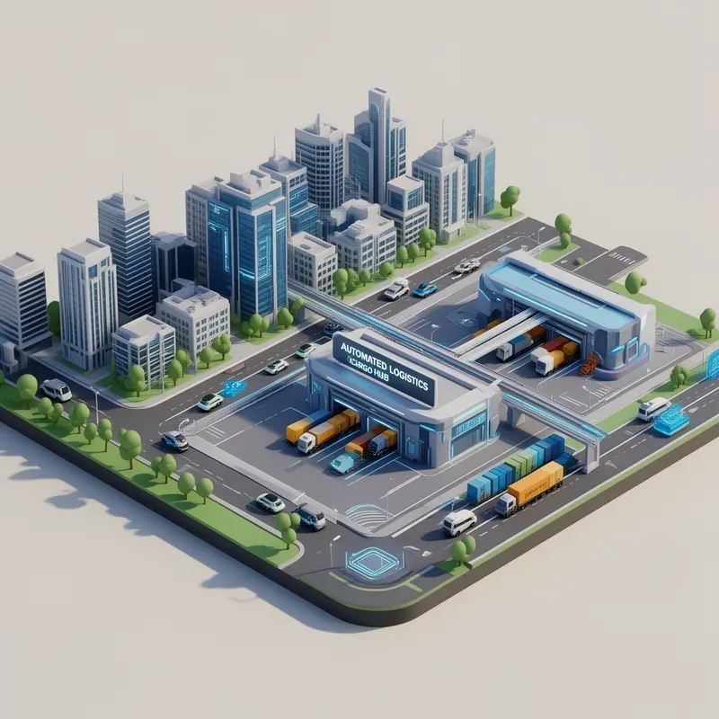 Isometric 3D City Infrastructure Visuals