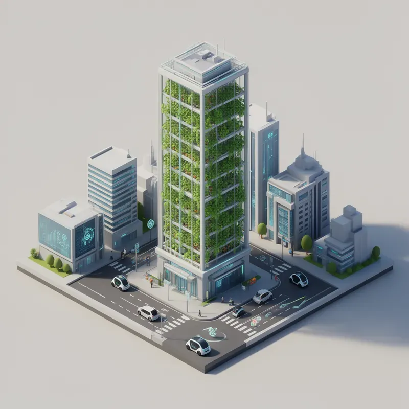 Isometric 3D City Infrastructure Visuals