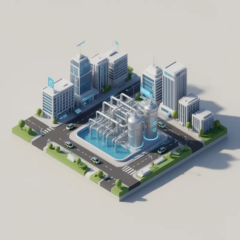 Isometric 3D City Infrastructure Visuals
