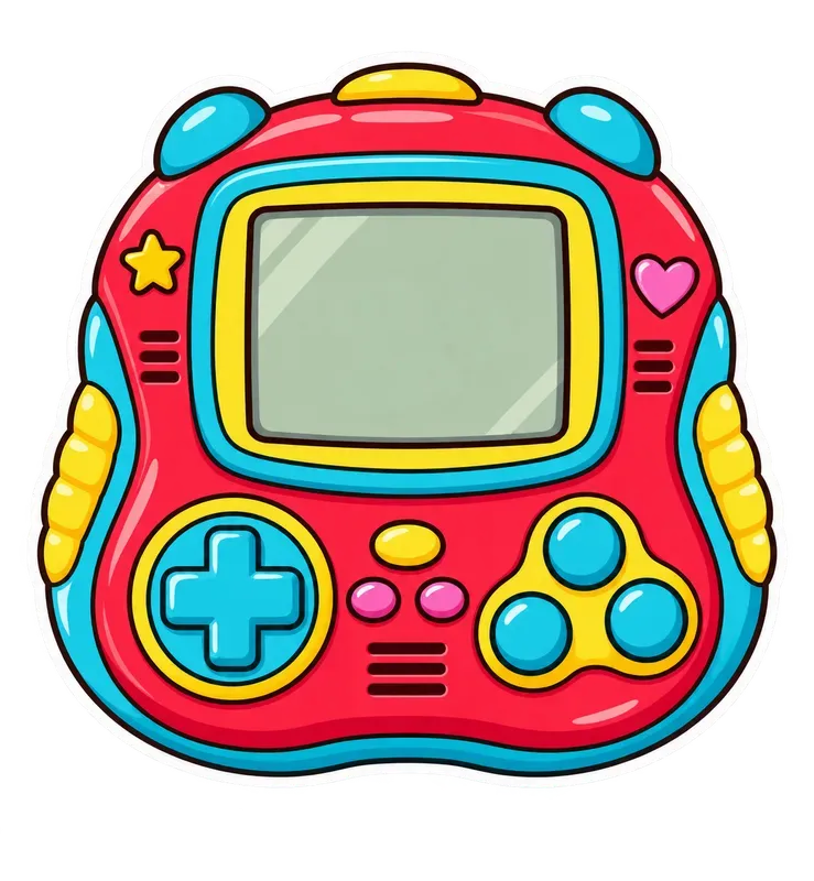 Retro Childhood Toys Sticker Temps