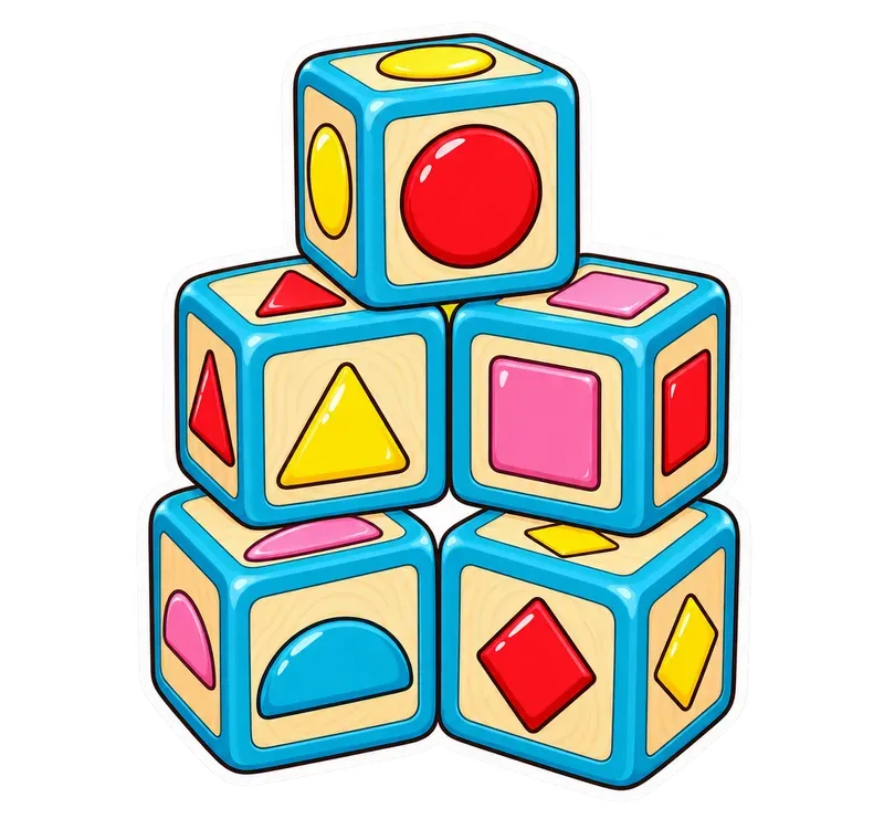 Retro Childhood Toys Sticker Temps