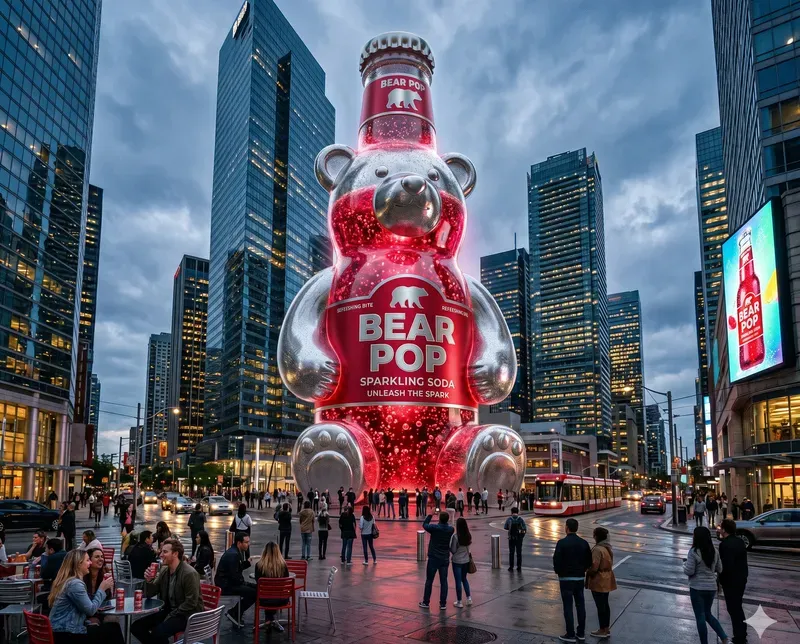 Giant Animal Product Mascot Ads