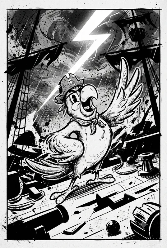 Black White Handdrawn Artworks