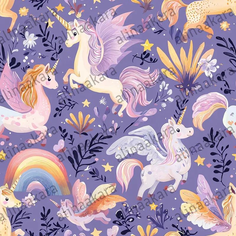 Cute Animals Patterns Pastel Book Style