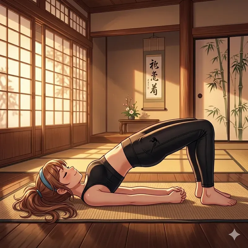 Anime Style Yoga Pose Illustrations