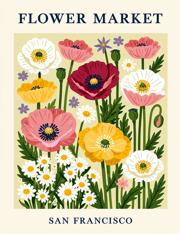 Flower Market Wall Art