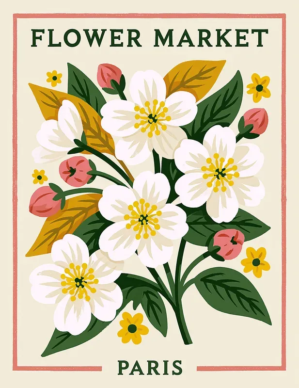 Flower Market Wall Art