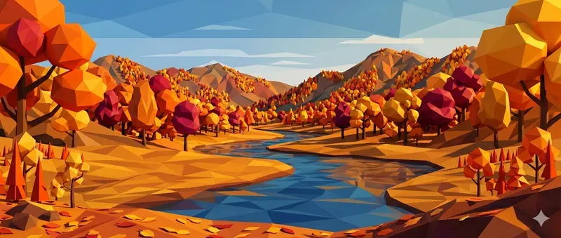 Abstract Low Poly Landscapes