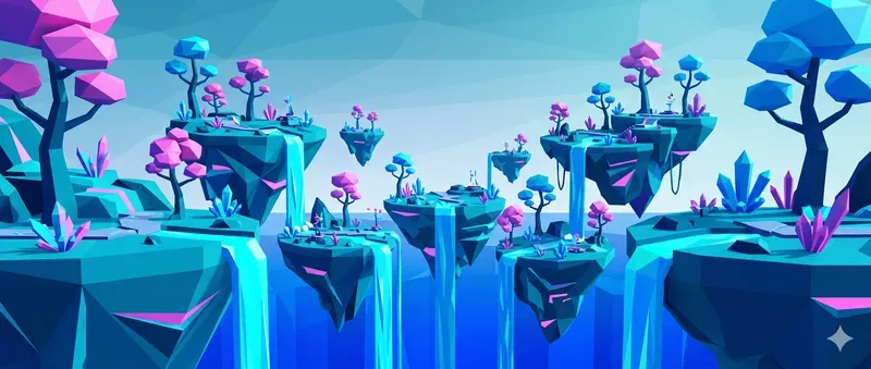 Abstract Low Poly Landscapes